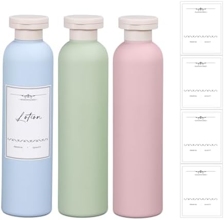 Travel Shampoo Bottle, Empty Plastic Squeeze Bottles 8.8oz by UMETASS