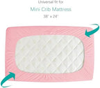 Mini Crib Mattress Protector 2 Pack Mini Crib Sheets Waterproof Pad Cover - Image 4