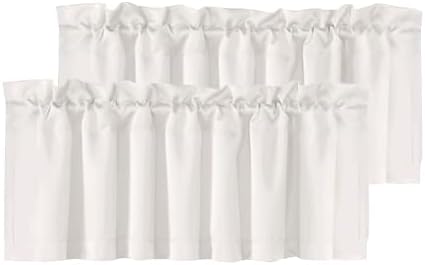 H.VERSAILTEX Blackout Kitchen Curtain Valances, Short Window Valance Curtains by HVERSAILTEX