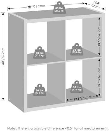 Furinno Cubic Extra Thick 4-Cube Closet Organizers and Storage - Image 2