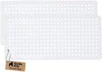 GORILLA GRIP Bath Tub Shower Mat, Bathtub Floor Liner, 35x16 White 2 Pack by GorillaGrip