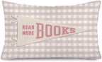 Pink Read More Books 12x20 Pillow Cover by Unknown