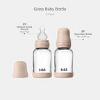 BIBS Glass Baby Bottle, 120 ml, Silicone Nipple - Image 2