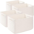 4 Pack Storage Baskets for Organizing, Woven Baskets for Shelves by SIXDOVE