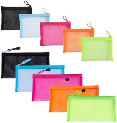 Small Mesh Zipper Pouch Bags for Purse & Small Mesh Pencil Pouches by Unknown
