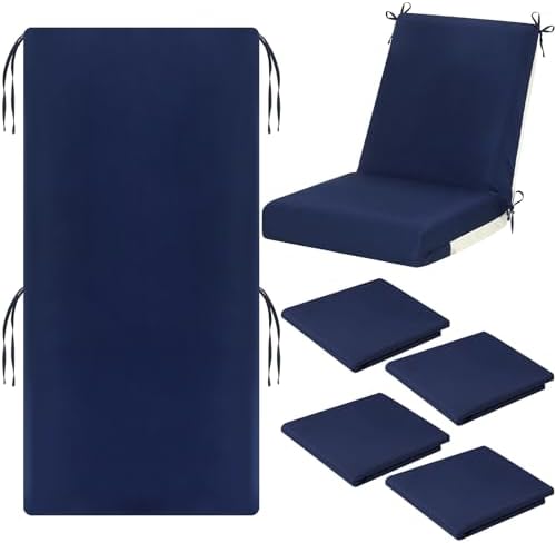 Tudomro 4 Pcs Outdoor High Back Chair Cushion Covers Waterproof Patio by Tudomro