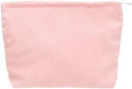 Flat Makeup Bag for Women, Zipper Cosmetic Pouch Purse, Corduroy Cute Pink by PAZIMIIK