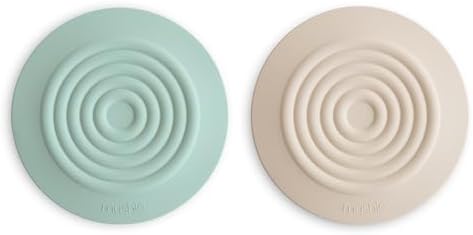 mushie Silicone Drain Stopper 2-Pack | 5.5 inch Diameter Bathtub Flat Suction by mushie
