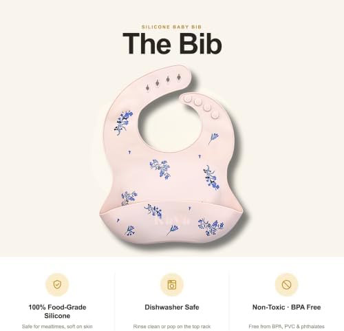 Kaya Silicone Baby Bib Pack of 2, BPA-Free Waterproof Food Catcher, Adjustable - Image 5