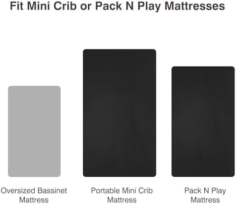 david's kids Waterproof Mini Crib Sheets, 2 Pack Ultra Soft Breathable Mini - Image 7