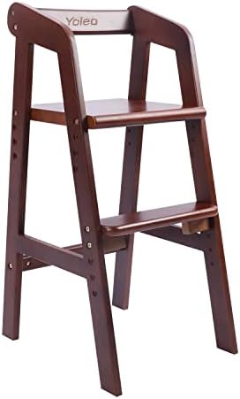 Yoleo Wooden High Chair for Toddlers to Teens, Adjustable Dining Feeding Chair - Image 4