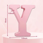 AOCEAN 6 Inch Pink Wood Letters Unfinished Wooden Letters - Image 2