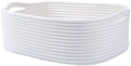 Woven Cotton Rope Storage Basket, Cube Changing Table Organizer by Unknown
