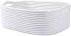 Woven Cotton Rope Storage Basket, Cube Changing Table Organizer by Unknown