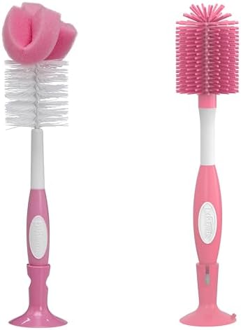 Dr. Brown's Reusable Sponge Baby Bottle Cleaning Brush + Soft Touch Bottle Brush - Image 3