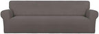 PureFit Stretch Couch Covers for Sofa 4 Seater Slipcovers Taupe by PureFit