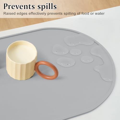 Silicone Placemat Set of 2, Heat Resistant Placemats - Image 4