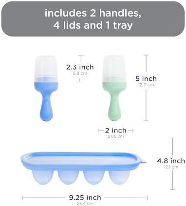 Ubbi Baby Food Feeder and Freezer Tray Set, Silicone Fresh Food Feeder - Image 2