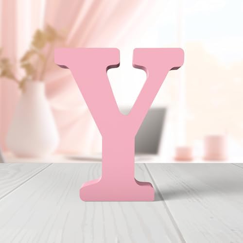 6 Inch Pink Wood Letters Unfinished Wood Letters by ZARUATU