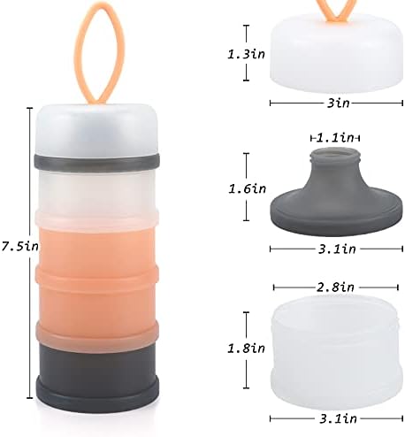 Accmor 2 Pack Baby Formula Dispenser On The Go, Stackable Formula Dispenser - Image 7