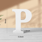 6 Inch White Wood Letters Unfinished Wood Letters - Image 2