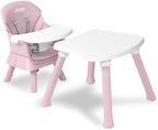 Jeep Milestone 6-in-1 Convertible High Chair by Delta Children, Light Pink - Image 6