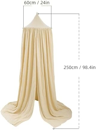 Cotton Kids Bed Canopy, Nursery Room Baby Crib Hanging Curtain Mosquito Net - Image 6
