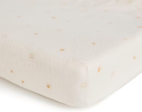 mushie Extra Soft Muslin Fitted Crib Sheet | 192 Thread Count | 28"x 52" - Image 2
