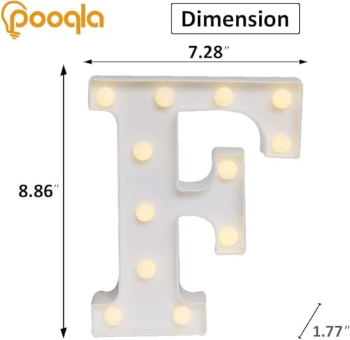Pooqla LED Marquee Letter Lights, Warm White and Cool White Decorative Lighted - Image 5