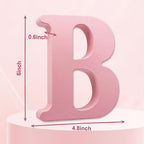 AOCEAN 6 Inch Pink Wood Letters Unfinished Wooden Letters - Image 2