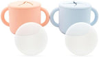 WeeSprout Snack Containers, Food Grade Silicone Cups, Spill-Proof Tops by WeeSprout