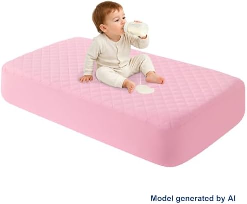 BEDSUM 2-Pack Waterproof Mini Crib Mattress Protector - Image 2
