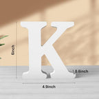 6 Inch White Wood Letters Unfinished Wood Letters - Image 2