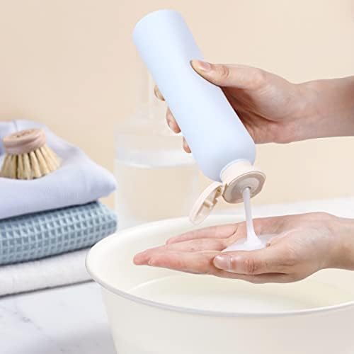 8.8 oz Travel Shampoo Bottles, Refillable Flip Cap Squeeze Bottles - Image 3