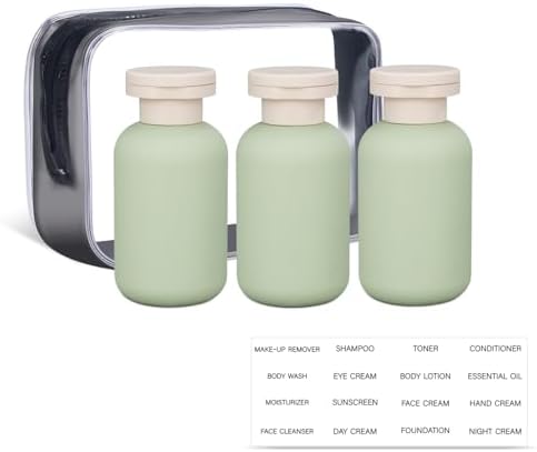 ASEVAT 3.4 oz Travel Bottles for Toiletries, Leak Proof Squeeze Bottles by ASEVAT