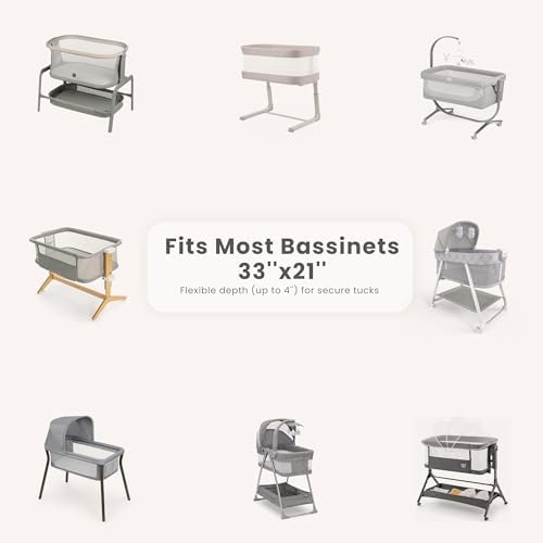 Konssy 2 Pack Muslin Bassinet Sheets - Image 3