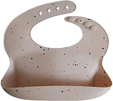 mushie Silicone Baby Bib |Adjustable Fit Waterproof - Image 4