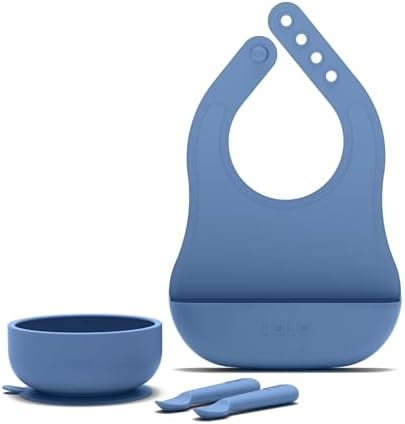 Lalo Starting Solids Kit, 4-Piece Non-Toxic Silicone Baby Feeding Set by Lalo