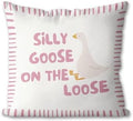 Pretty Pink Silly Goose Pillow Cover Toddler Girl Bedroom Decor by Unknown