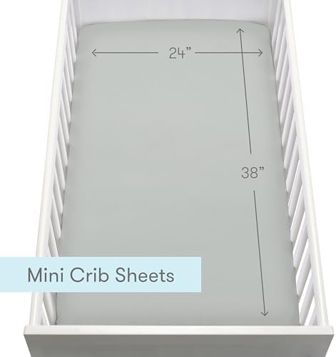 Newton Baby Fitted Mini Crib Sheet 2-Pack, Organic Muslin - Image 5