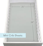 Newton Baby Fitted Mini Crib Sheet 2-Pack, Organic Muslin - Image 5
