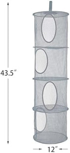 3Pcs Hanging Stuffed Animal Storage Hammock Net 4 Tiers - Image 3