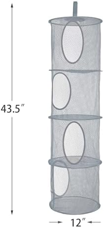3Pcs Hanging Stuffed Animal Storage Hammock Net 4 Tiers - Image 3