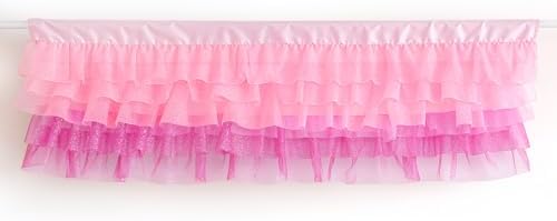 Besutolife Valance Curtains Pink Tulle Valance - Image 7