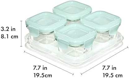 OXO Tot Glass Baby Blocks Food Storage Containers, 4 oz - Image 7