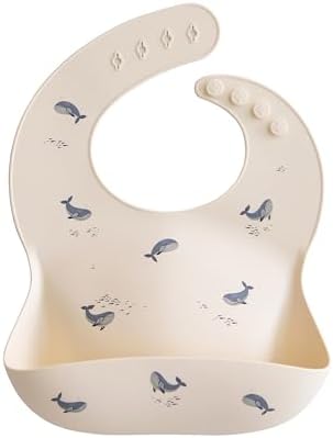 mushie Silicone Baby Bib | Adjustable Fit Waterproof Bibs by mushie