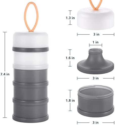 Accmor 2 Pack Baby Formula Dispenser On The Go, Stackable Formula Dispenser - Image 7
