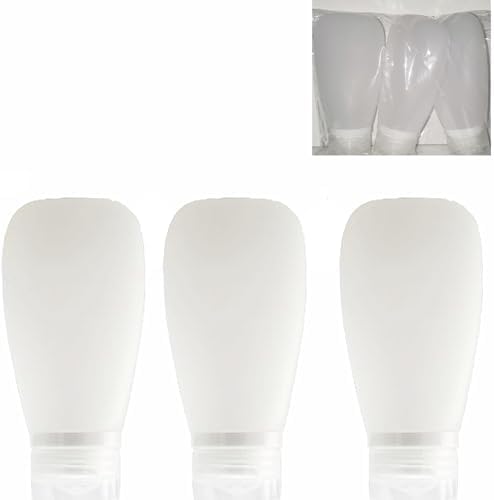 Travel Bottles for Toiletries, TSA Approved 3oz Leak Proof Silicone Soft by Lyob