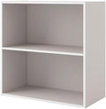Homes: Inside + Out Apexa 2-Tier Cube Storage Organizer Shelves, Stackable Wood by HOMESInsideOut