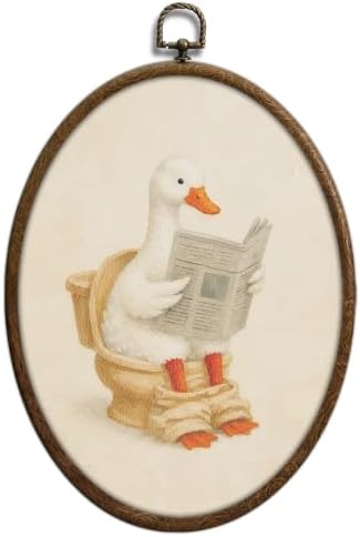 Funny Goose Bathroom Wall Art, Whimsical Goose Bathroom Decor, Waterproof by Unknown